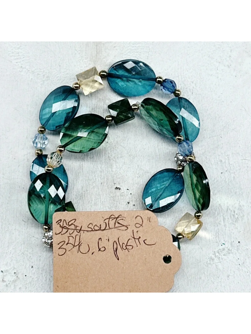 354u. Green Plastic Bracelets